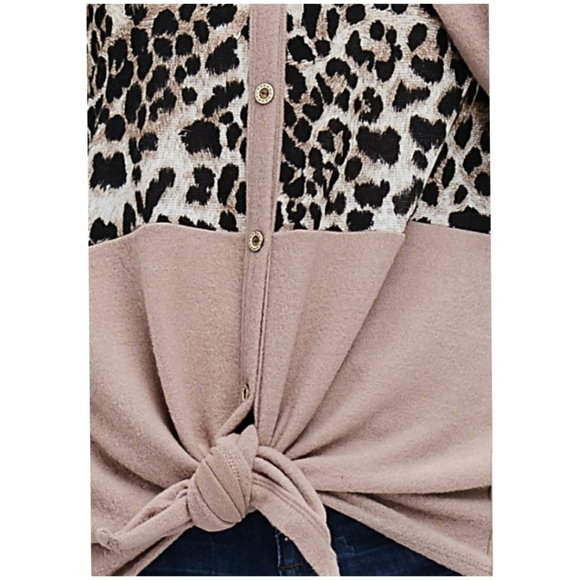 Self Tie Knot Cheetah Sweater - Picture 6 of 6